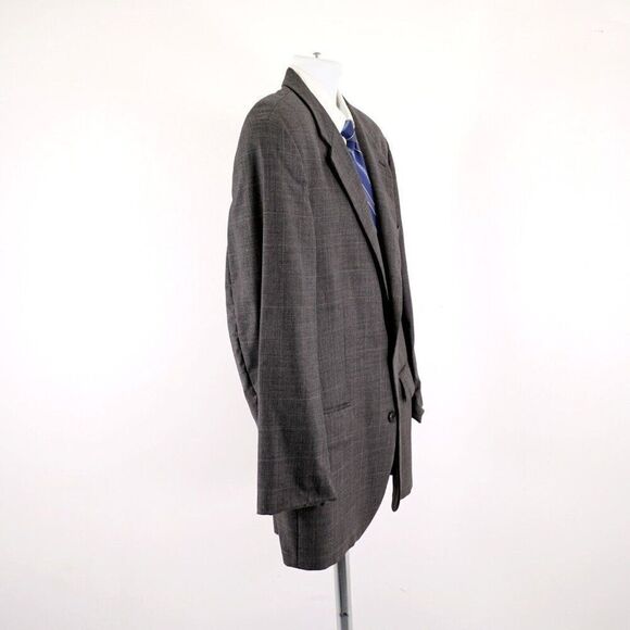 Jos A Bank Brown Tweed‎ Wool Bamboo Birdseye 42R Sport Coat 2 Button - Picture 7 of 14